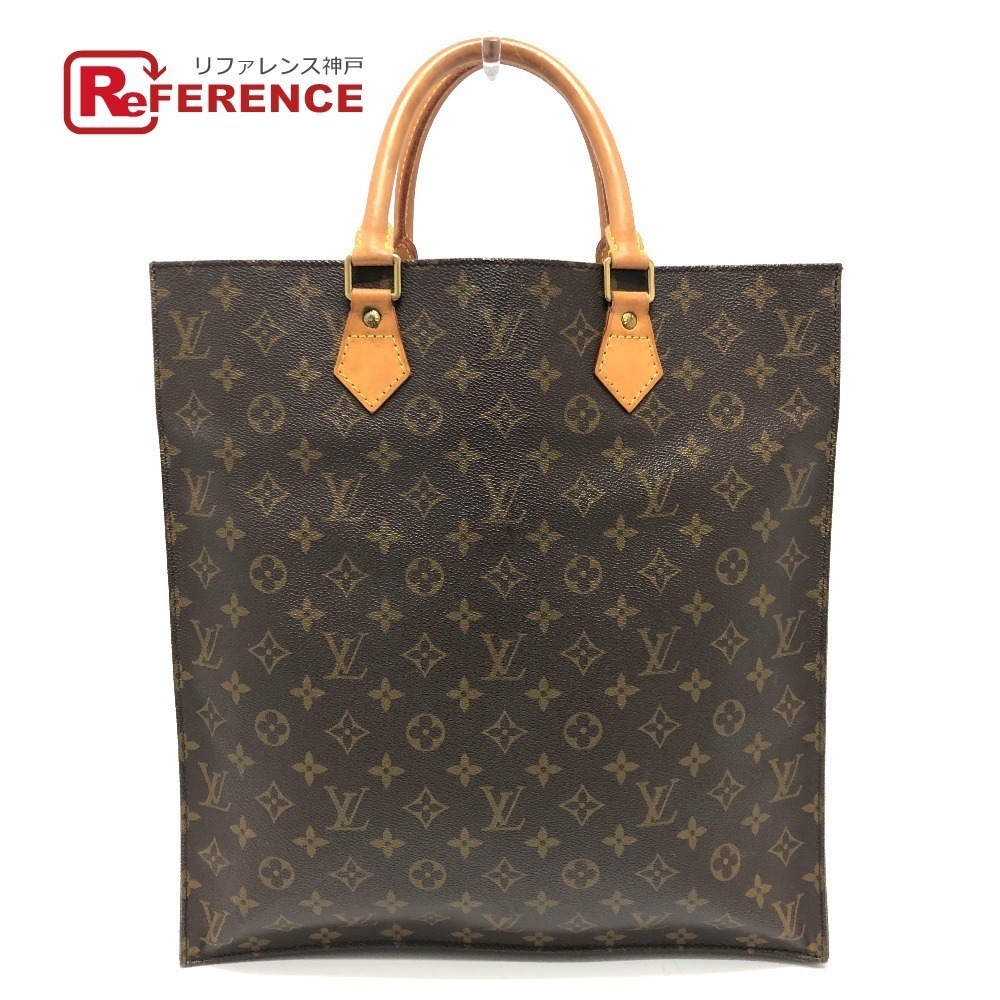 LOUIS VUITTON Sac Plat Tote Bag Monogram Canvas Brown